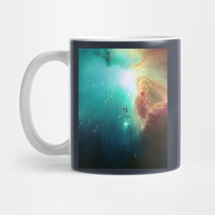 Walking with a Lover in the Galaxy Mug